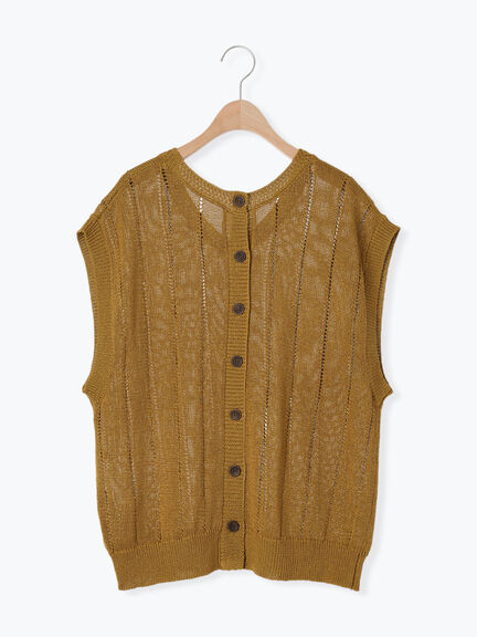 テープヤーン前後2WAYベスト（キナリ）｜Samansa Mos2（サマンサ モスモス）通販