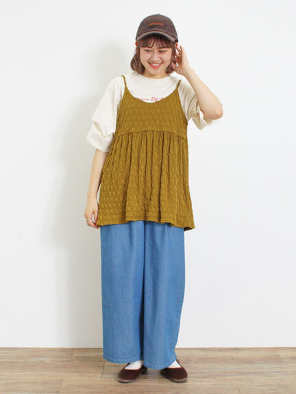 カットジャカードキャミチュニック（オフホワイト）｜Samansa Mos2（サマンサ モスモス）通販