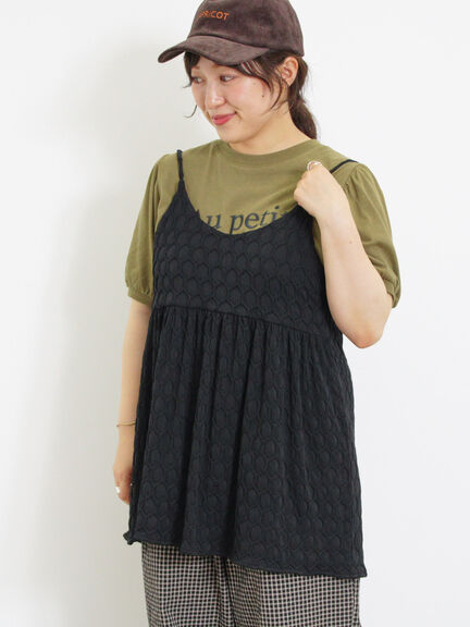 カットジャカードキャミチュニック（オフホワイト）｜Samansa Mos2（サマンサ モスモス）通販