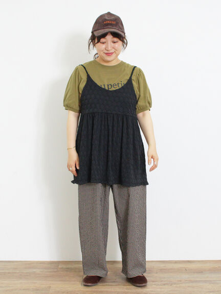 カットジャカードキャミチュニック（オフホワイト）｜Samansa Mos2（サマンサ モスモス）通販