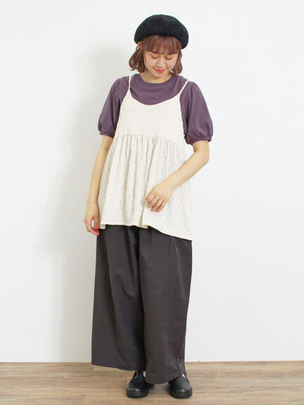 カットジャカードキャミチュニック（オフホワイト）｜Samansa Mos2（サマンサ モスモス）通販