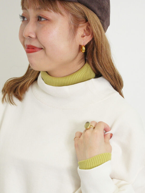 【マシンウォッシャブル】ニットリブタートルネック（オフホワイト/ブラック）｜Samansa Mos2（サマンサ モスモス）通販