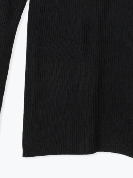 【マシンウォッシャブル】ニットリブタートルネック（オフホワイト/ブラック）｜Samansa Mos2（サマンサ モスモス）通販