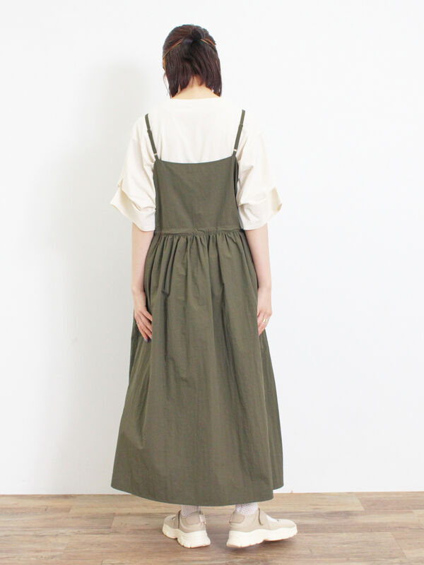 セール】 ナイロンジップキャミワンピース(チャコールグレー セール】 ナイロンジップキャミワンピース(チャコールグレー