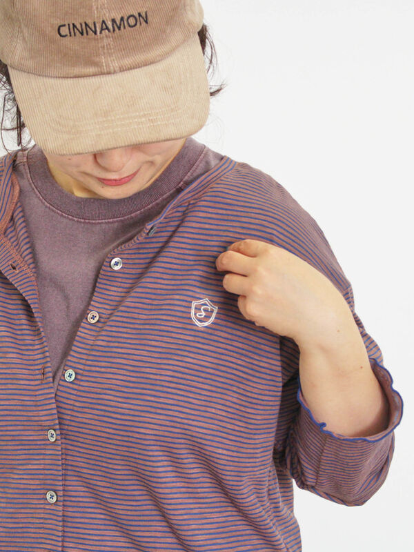 ワンポイント刺繍シアーボーダーカーディガン（ネイビー）｜Samansa Mos2（サマンサ モスモス）通販