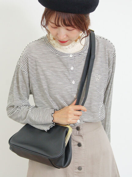 ワンポイント刺繍シアーボーダーカーディガン（レッド/グリーン/ネイビー）｜Samansa Mos2（サマンサ モスモス）通販