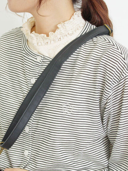 ワンポイント刺繍シアーボーダーカーディガン（レッド/グリーン/ネイビー）｜Samansa Mos2（サマンサ モスモス）通販