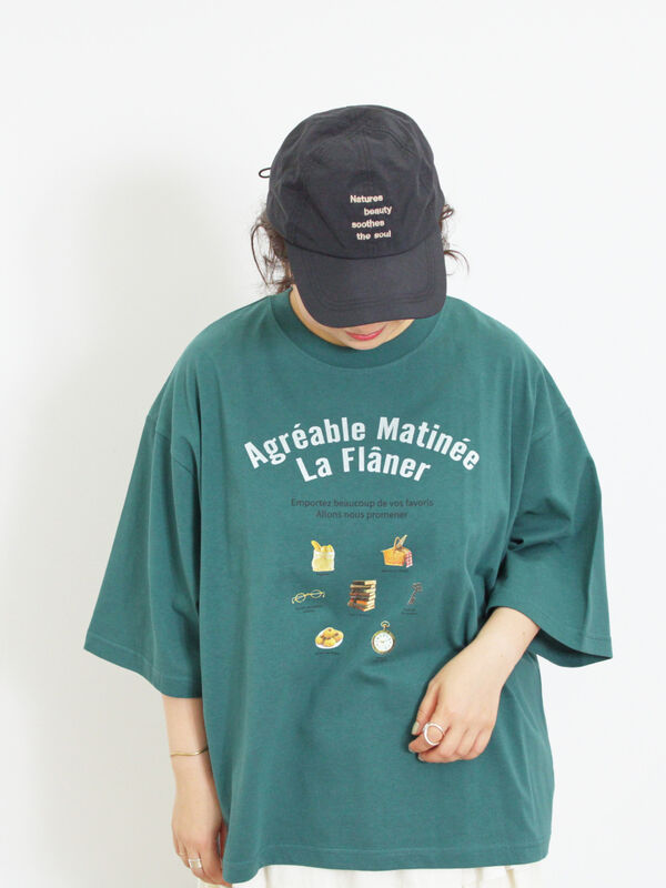 セール】 【接触冷感】モチーフプリントTシャツ（オフホワイト/チャコールグレー/ベージュ/グリーン/トップス/Tシャツ）| SM2（サマンサ  モスモス）公式通販