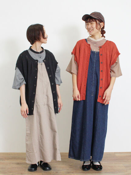 【Sサイズ WEB限定】デニムジップジャンスカ（ベージュ/ブルー/ネイビー）｜Samansa Mos2（サマンサ モスモス）通販