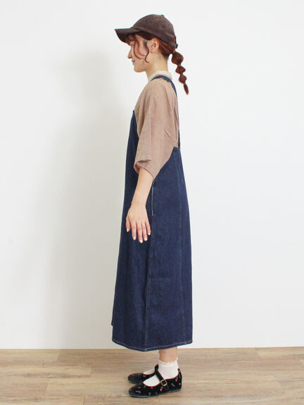 【Sサイズ WEB限定】デニムジップジャンスカ（ベージュ/ブルー/ネイビー）｜Samansa Mos2（サマンサ モスモス）通販