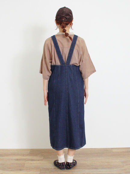 【Sサイズ WEB限定】デニムジップジャンスカ（ベージュ/ブルー/ネイビー）｜Samansa Mos2（サマンサ モスモス）通販