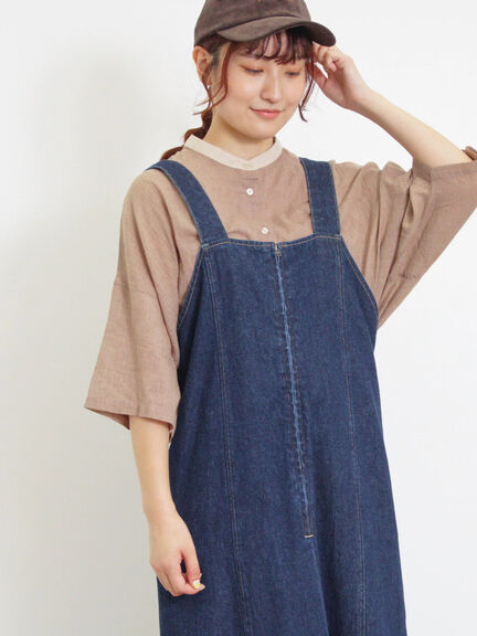 【Sサイズ WEB限定】デニムジップジャンスカ（ベージュ/ブルー/ネイビー）｜Samansa Mos2（サマンサ モスモス）通販