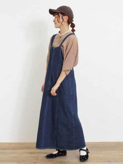 【Sサイズ WEB限定】デニムジップジャンスカ（ベージュ/ブルー/ネイビー）｜Samansa Mos2（サマンサ モスモス）通販