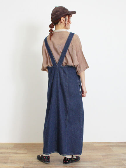 【Sサイズ WEB限定】デニムジップジャンスカ（ベージュ/ブルー/ネイビー）｜Samansa Mos2（サマンサ モスモス）通販