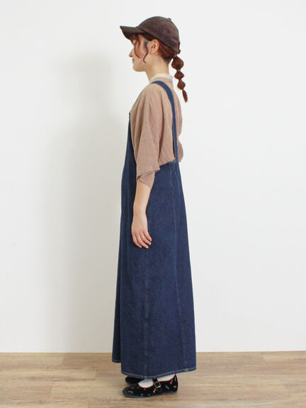 【Sサイズ WEB限定】デニムジップジャンスカ（ベージュ/ブルー/ネイビー）｜Samansa Mos2（サマンサ モスモス）通販