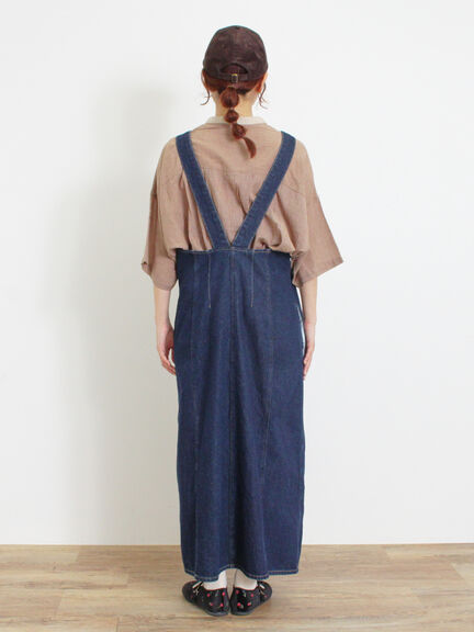 【Sサイズ WEB限定】デニムジップジャンスカ（ベージュ/ブルー/ネイビー）｜Samansa Mos2（サマンサ モスモス）通販