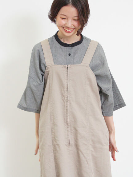 【Sサイズ WEB限定】デニムジップジャンスカ（ベージュ/ブルー/ネイビー）｜Samansa Mos2（サマンサ モスモス）通販