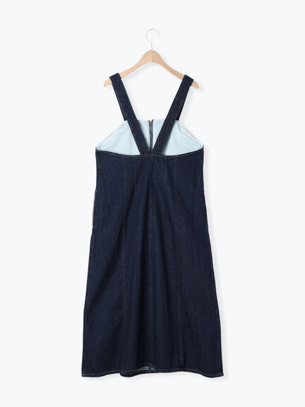 【Sサイズ WEB限定】デニムジップジャンスカ（ベージュ/ブルー/ネイビー）｜Samansa Mos2（サマンサ モスモス）通販