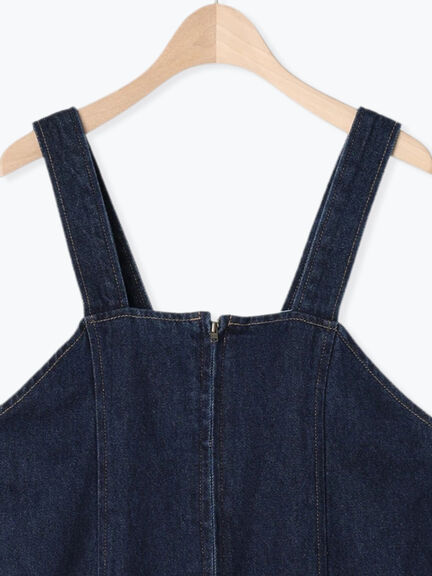 【Sサイズ WEB限定】デニムジップジャンスカ（ベージュ/ブルー/ネイビー）｜Samansa Mos2（サマンサ モスモス）通販