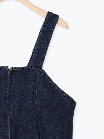 【Sサイズ WEB限定】デニムジップジャンスカ（ベージュ/ブルー/ネイビー）｜Samansa Mos2（サマンサ モスモス）通販