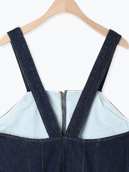 【Sサイズ WEB限定】デニムジップジャンスカ（ベージュ/ブルー/ネイビー）｜Samansa Mos2（サマンサ モスモス）通販