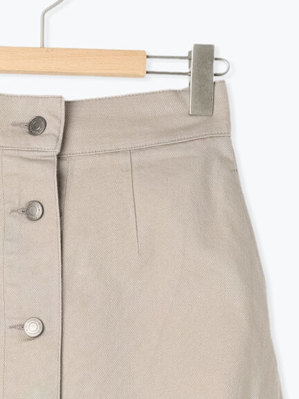 【Sサイズ WEB限定】フロント釦フレアデニムスカート（ベージュ）｜Samansa Mos2（サマンサ モスモス）通販