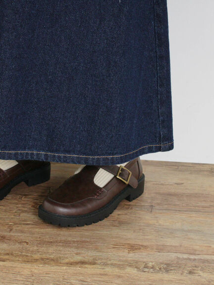 【Sサイズ WEB限定】フロント釦フレアデニムスカート（ベージュ）｜Samansa Mos2（サマンサ モスモス）通販