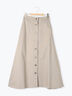 【Sサイズ WEB限定】フロント釦フレアデニムスカート（ベージュ）｜Samansa Mos2（サマンサ モスモス）通販