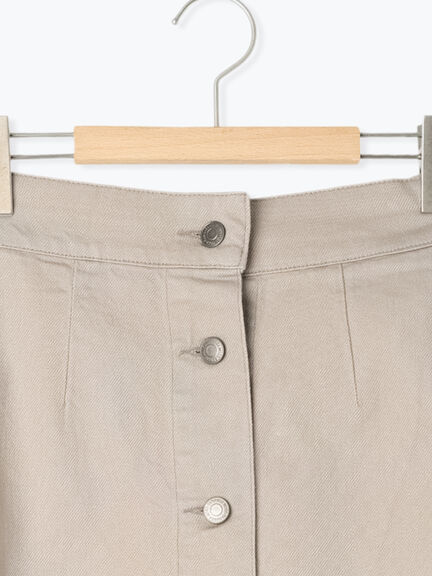 【Sサイズ WEB限定】フロント釦フレアデニムスカート（ベージュ）｜Samansa Mos2（サマンサ モスモス）通販