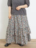 柄アソート裾重ねスカート（ベージュ/オレンジ）｜Samansa Mos2（サマンサ モスモス）通販