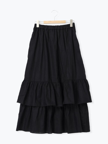 柄アソート裾重ねスカート（ベージュ/オレンジ）｜Samansa Mos2（サマンサ モスモス）通販