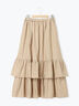 柄アソート裾重ねスカート（ベージュ/オレンジ）｜Samansa Mos2（サマンサ モスモス）通販