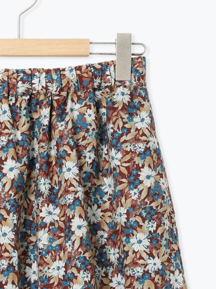 柄アソート裾重ねスカート（ベージュ/オレンジ）｜Samansa Mos2（サマンサ モスモス）通販