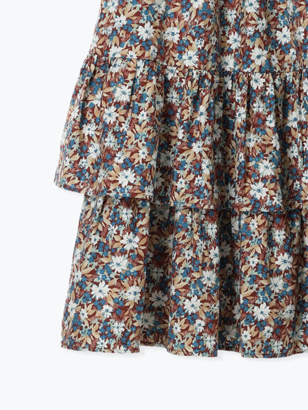 柄アソート裾重ねスカート（ベージュ/オレンジ）｜Samansa Mos2（サマンサ モスモス）通販