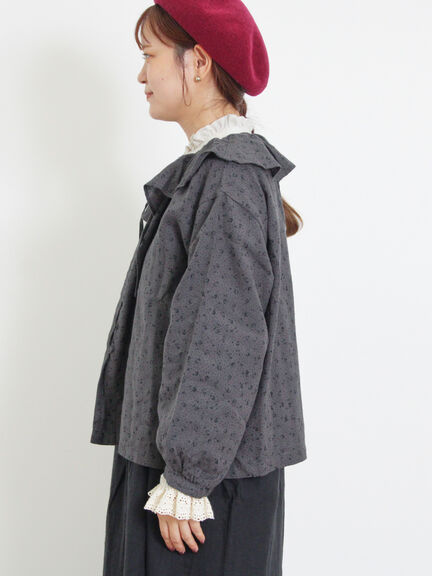 【Slow linen】柄アソートフリルブラウス（マスタード）｜Samansa Mos2（サマンサ モスモス）通販