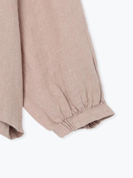 【Slow linen】柄アソートフリルブラウス（マスタード）｜Samansa Mos2（サマンサ モスモス）通販