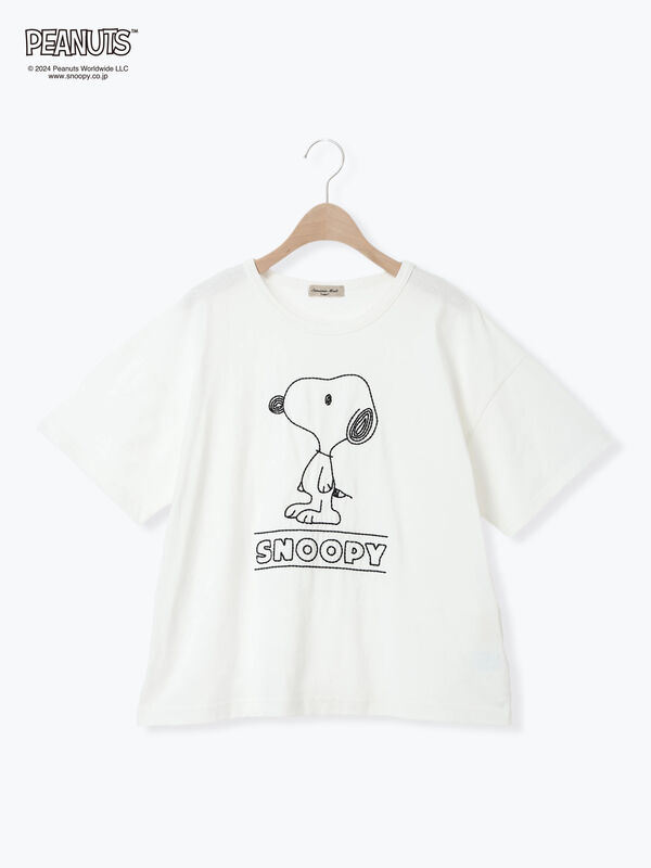 セール】 【PEANUTS×Samansa Mos2】刺繍Tシャツ（オフホワイト/ブラック/マスタード/ブルー/トップス/Tシャツ）|  SM2（サマンサ モスモス）公式通販