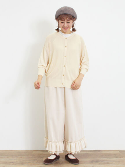 【接触冷感】畦編みニットカーディガン（キナリ）｜Samansa Mos2（サマンサ モスモス）通販