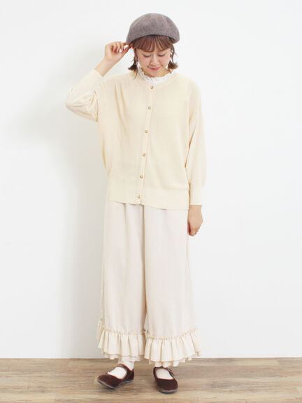 【接触冷感】畦編みニットカーディガン（キナリ）｜Samansa Mos2（サマンサ モスモス）通販