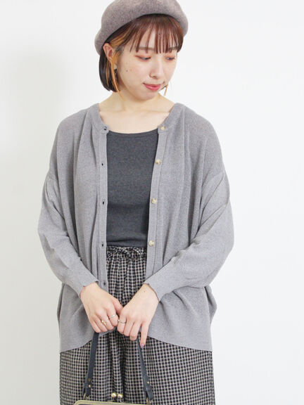 【接触冷感】畦編みニットカーディガン（キナリ）｜Samansa Mos2（サマンサ モスモス）通販
