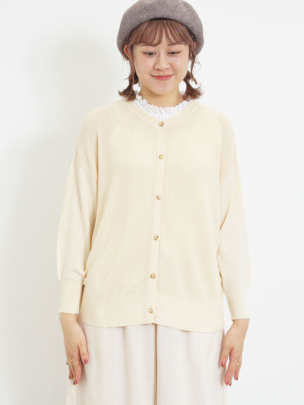 【接触冷感】畦編みニットカーディガン（キナリ）｜Samansa Mos2（サマンサ モスモス）通販