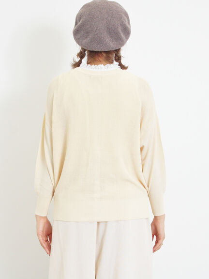 【接触冷感】畦編みニットカーディガン（キナリ）｜Samansa Mos2（サマンサ モスモス）通販