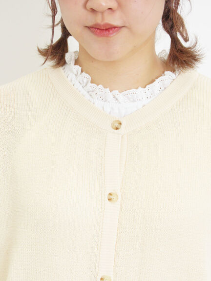 【接触冷感】畦編みニットカーディガン（キナリ）｜Samansa Mos2（サマンサ モスモス）通販