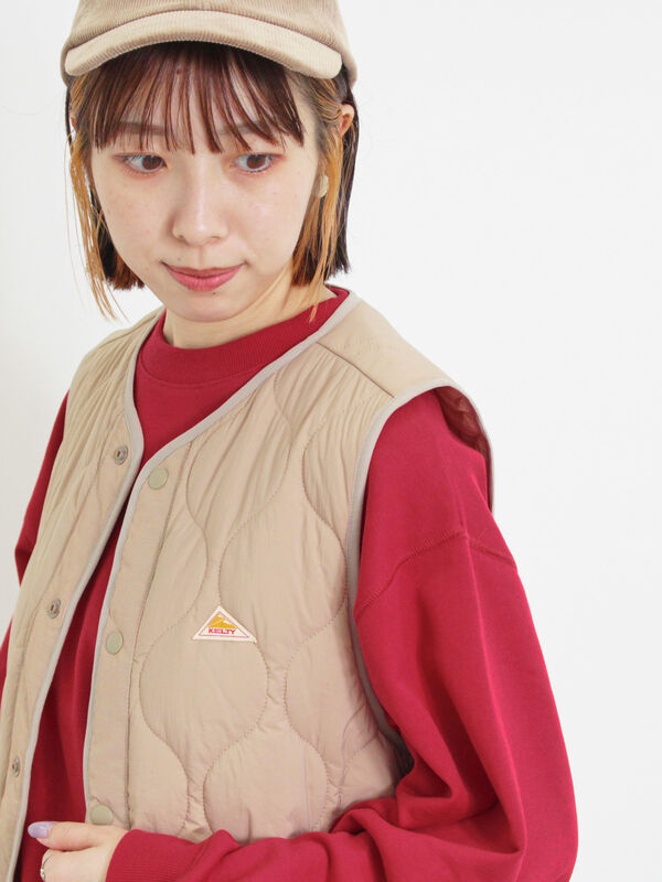 セール】 【KELTY×Samansa Mos2】キルティングベスト（ブラック