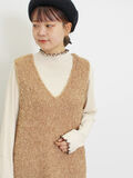 ファンシーヤーンVネックベスト（ベージュ）｜Samansa Mos2（サマンサ モスモス）通販