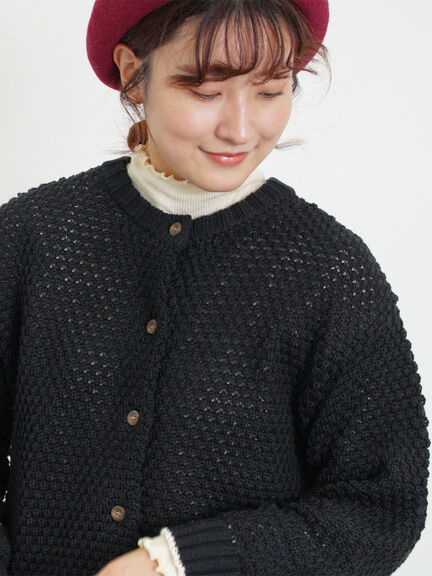 ラーベン編み前後2WAYニット（グリーン）｜Samansa Mos2（サマンサ モスモス）通販