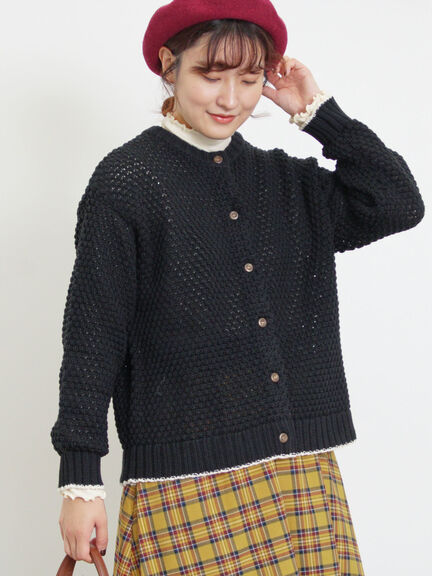 ラーベン編み前後2WAYニット（グリーン）｜Samansa Mos2（サマンサ モスモス）通販