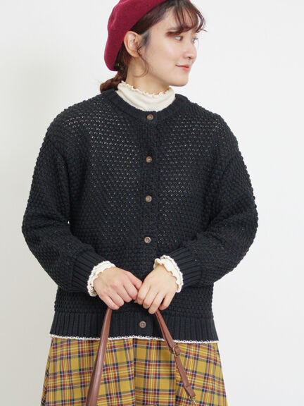 ラーベン編み前後2WAYニット（グリーン）｜Samansa Mos2（サマンサ モスモス）通販