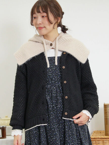 ラーベン編み前後2WAYニット（グリーン）｜Samansa Mos2（サマンサ モスモス）通販