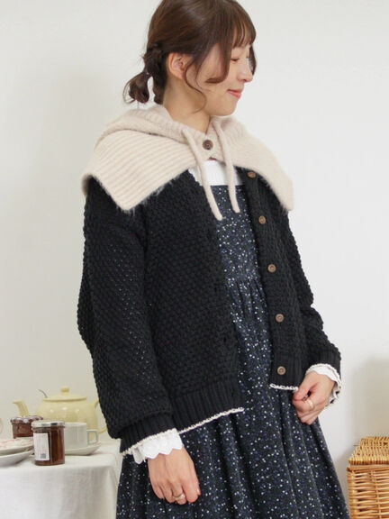 ラーベン編み前後2WAYニット（グリーン）｜Samansa Mos2（サマンサ モスモス）通販